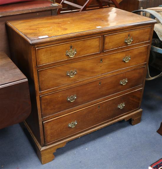 A George III mahogany chest W.94cm.